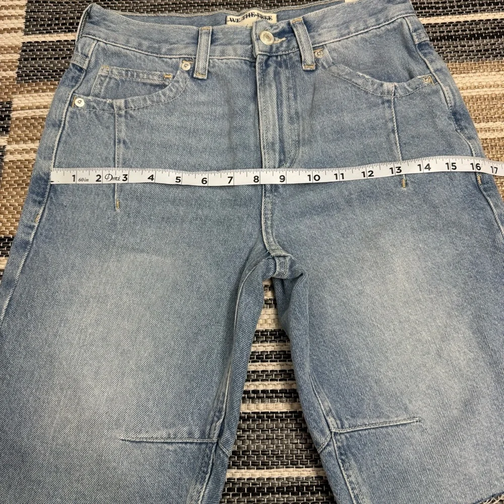 Free People We The Free Ghost Town‎ Denim Shorts 100% Cotton Blue Size 26